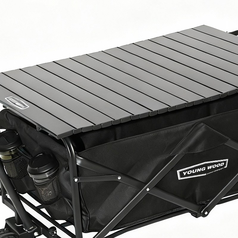 영우드 다용도 캠핑 카트 접이식 아웃도어 웨건 폴딩 카트, 1개, 블랙 상판 22,600원