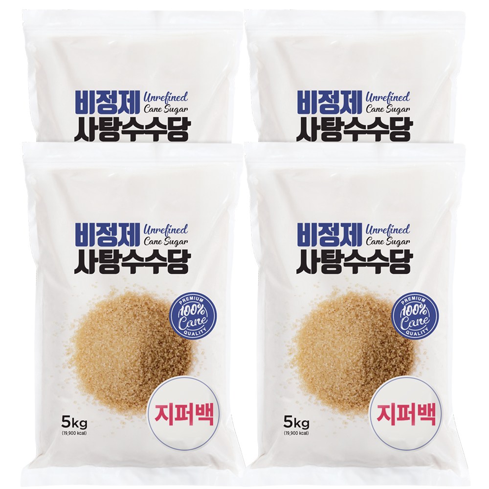 직수입정품 비정제 사탕수수당 5kg, 4개, 5kg 39,900원