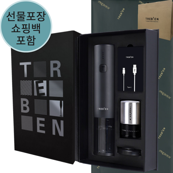 (선물포장+쇼핑백)트레비앙 프리미엄 원터치 충전식 전동 와인오프너 T-3000 75,600원