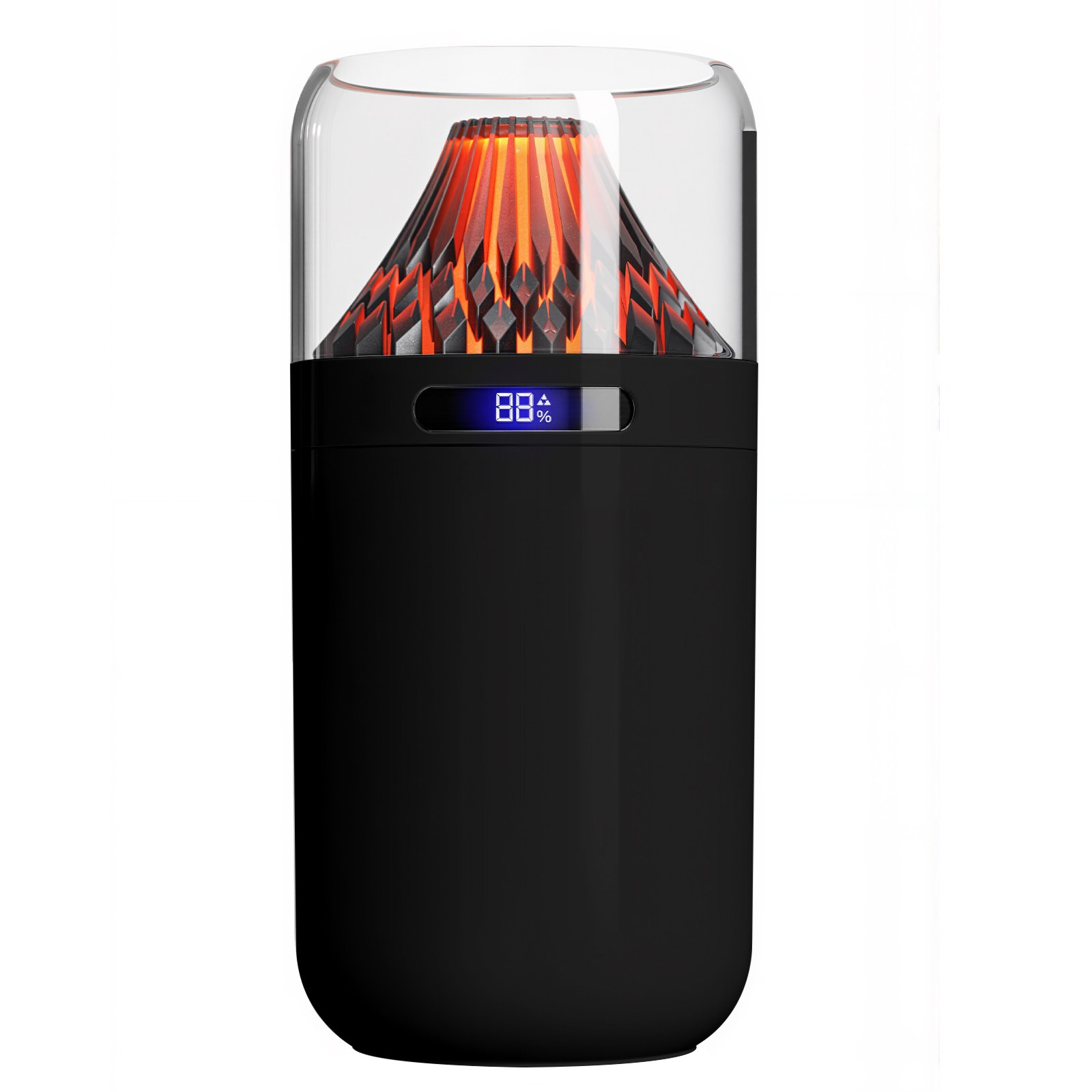 야간 조명이 있는 USB 충전식 화산 모양 가습기, 검은색 9,900원