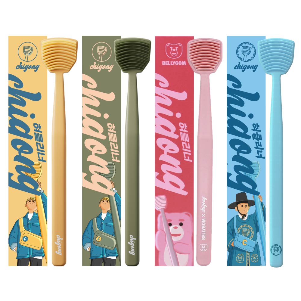 치공 SGS 사탕수수 혀클리너 4P 그린 옐로우 핑크 스카이블루 대한민국 국내제조 회사용 선물용 여행용, 4개, 10g 14,880원