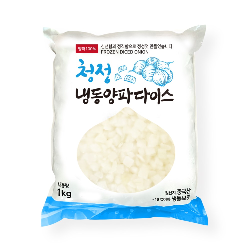 청정 냉동 양파/깐양파/양파다이스 1kg, 1개, 1kg 1,900원