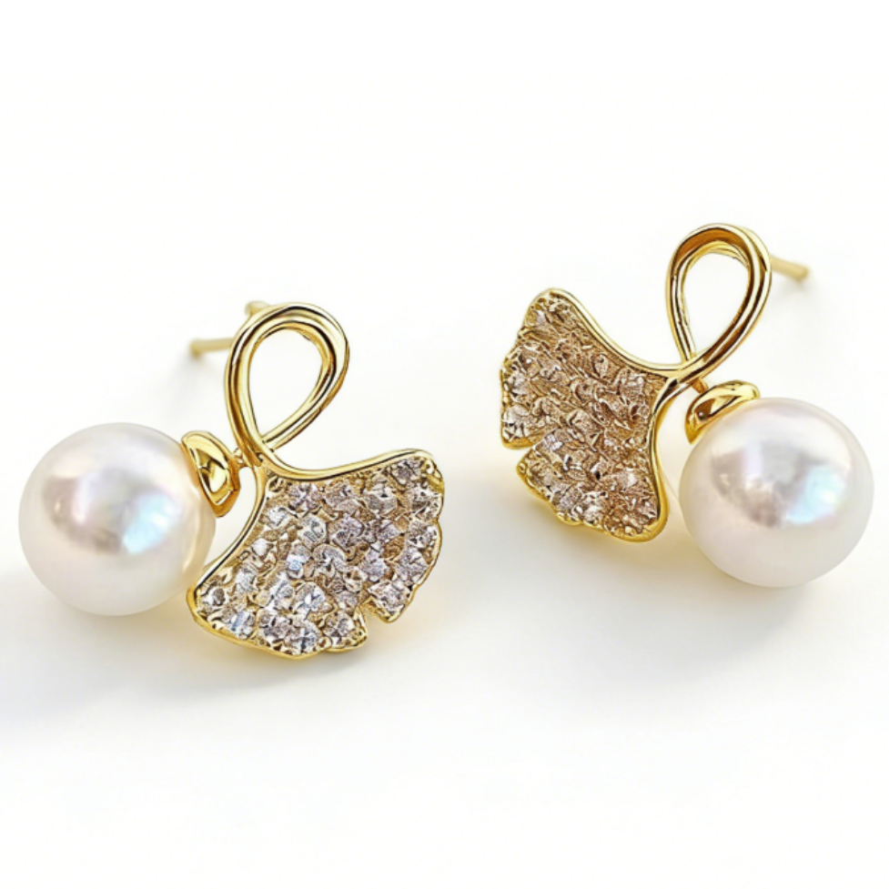 [NXNA] 14K 은행잎 진주귀걸이 여성심플 BISCXF-ED003 선물추천 도금 63,500원