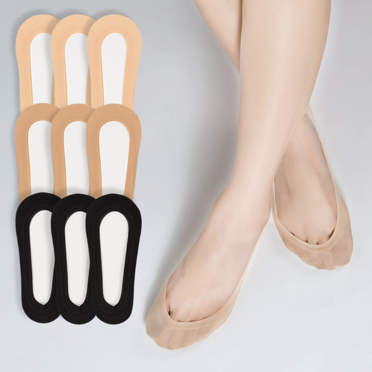 시너싹스 여성용 전체실리콘 논슬립 쿨 덧신 9켤레, 현재가 8,450원