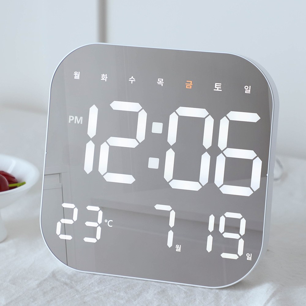 8무드 올인원 스퀘어 라운드 LED 시계, 현재가 29,900원