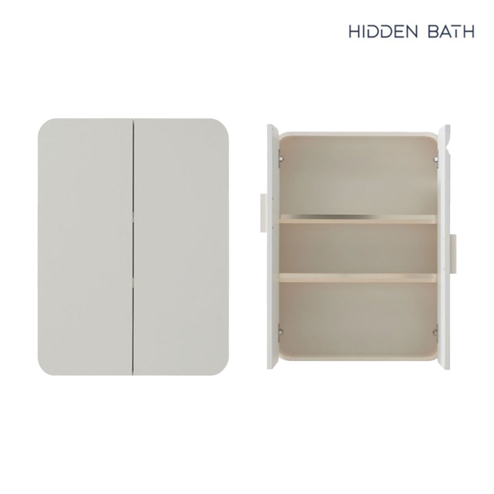 라운드장/히든바스/욕실장/수건장/상부장/2도어장/화장실수납장, 히든화이트 168,000원