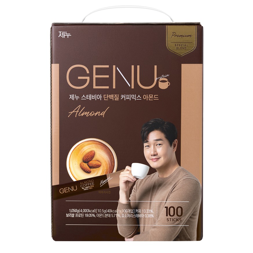 제누 스테비아 단백질 커피믹스 아몬드, 10.5g, 100개입, 1개 42,900원
