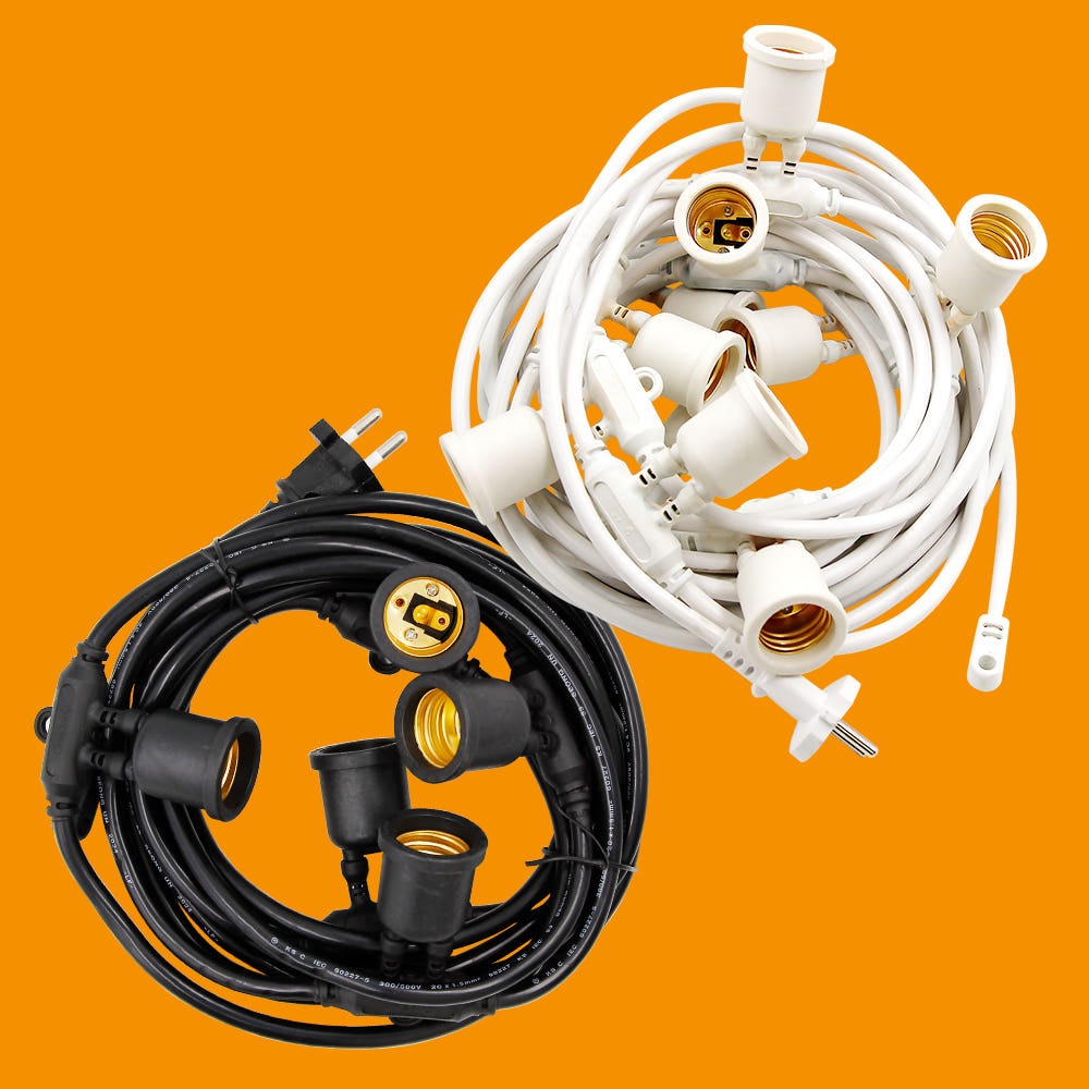 라온 LED줄조명 파티라이트 오징어등 전등선 블랙 화이트 50M 50분기 186,000원