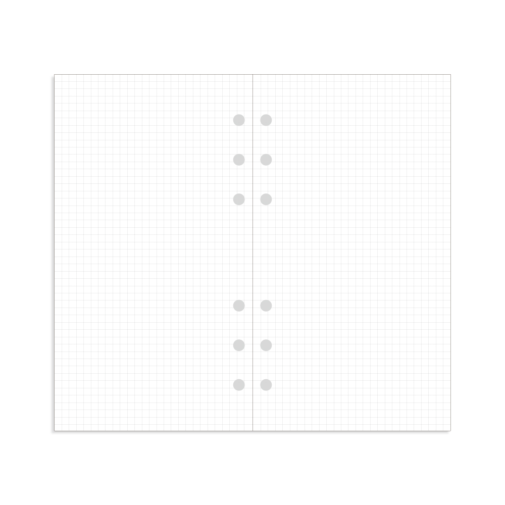 데이스테이션 A6 B6 6공 바인더 속지 그리드 라인 도트 리필 2,500원