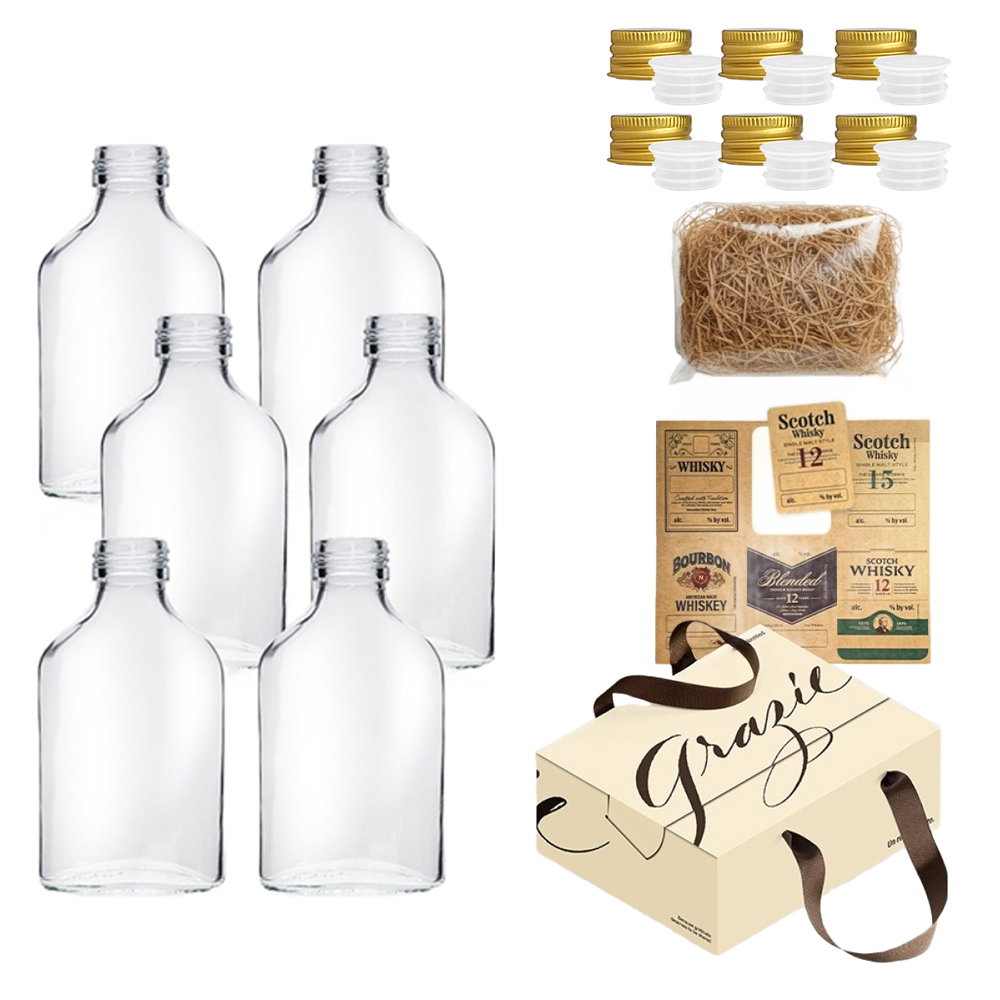 미르코리아 위스키 키트 바이알 미니사각 유리병 50ml x 6p + 골드 캡 6p + 선물박스 + 속마개 6p + 스티커 + 스타핑 랜덤발송 세트, 1세트 15,820원