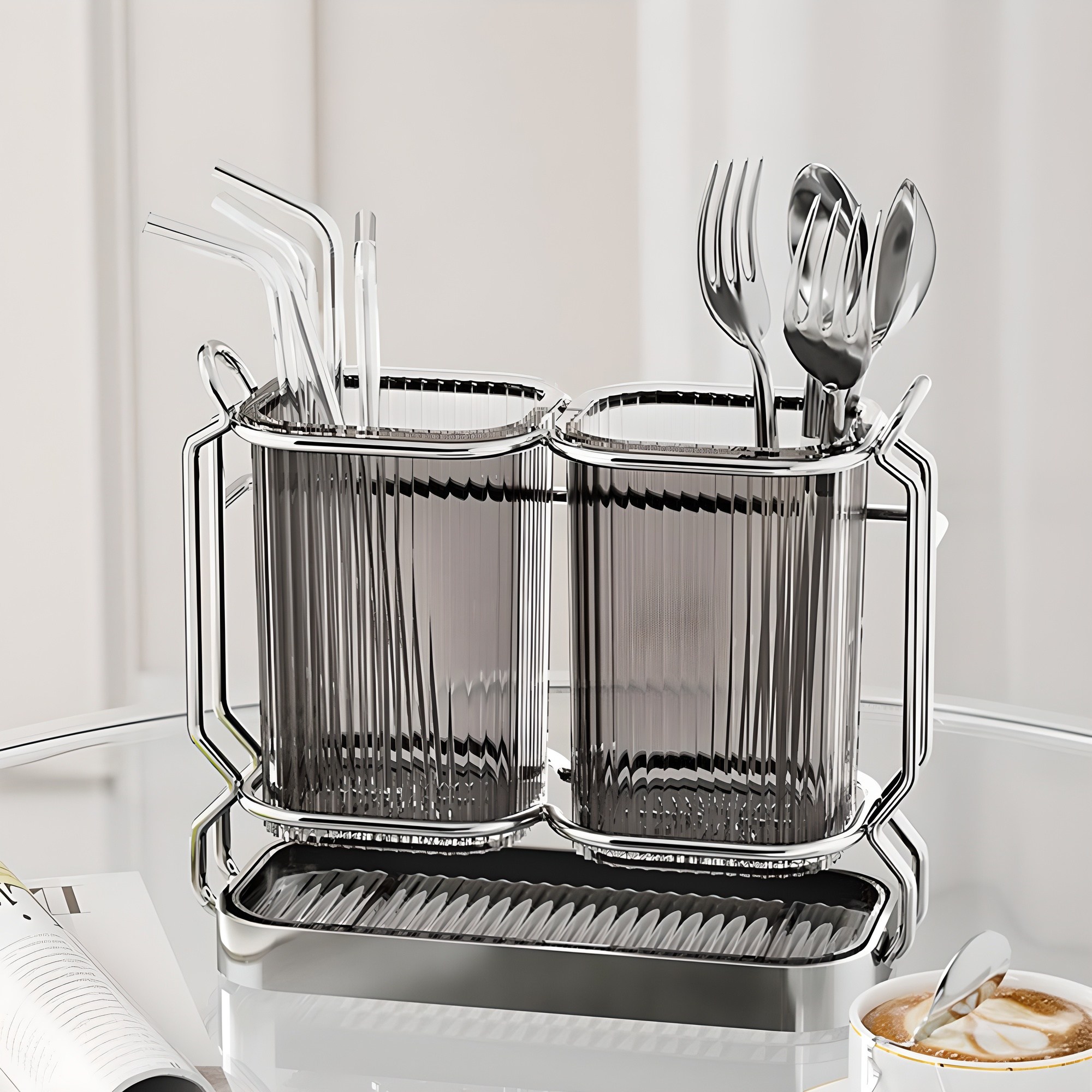 리빙공감 홈즈미 물빠짐 수저통 수저정리함 수저꽂이 7,800원