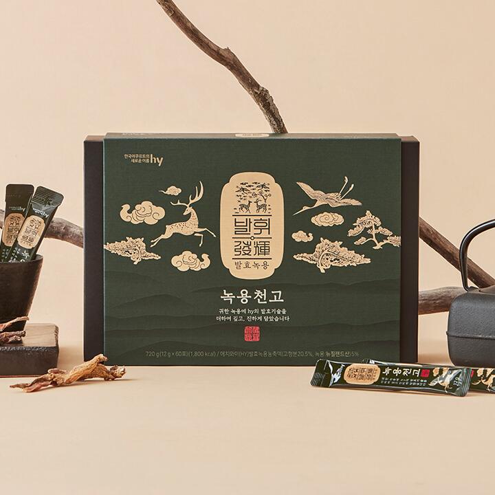 HY(한국야쿠르트) 녹용천고 발효 발휘 농축액 12g(60포)+쇼핑백 320,000원