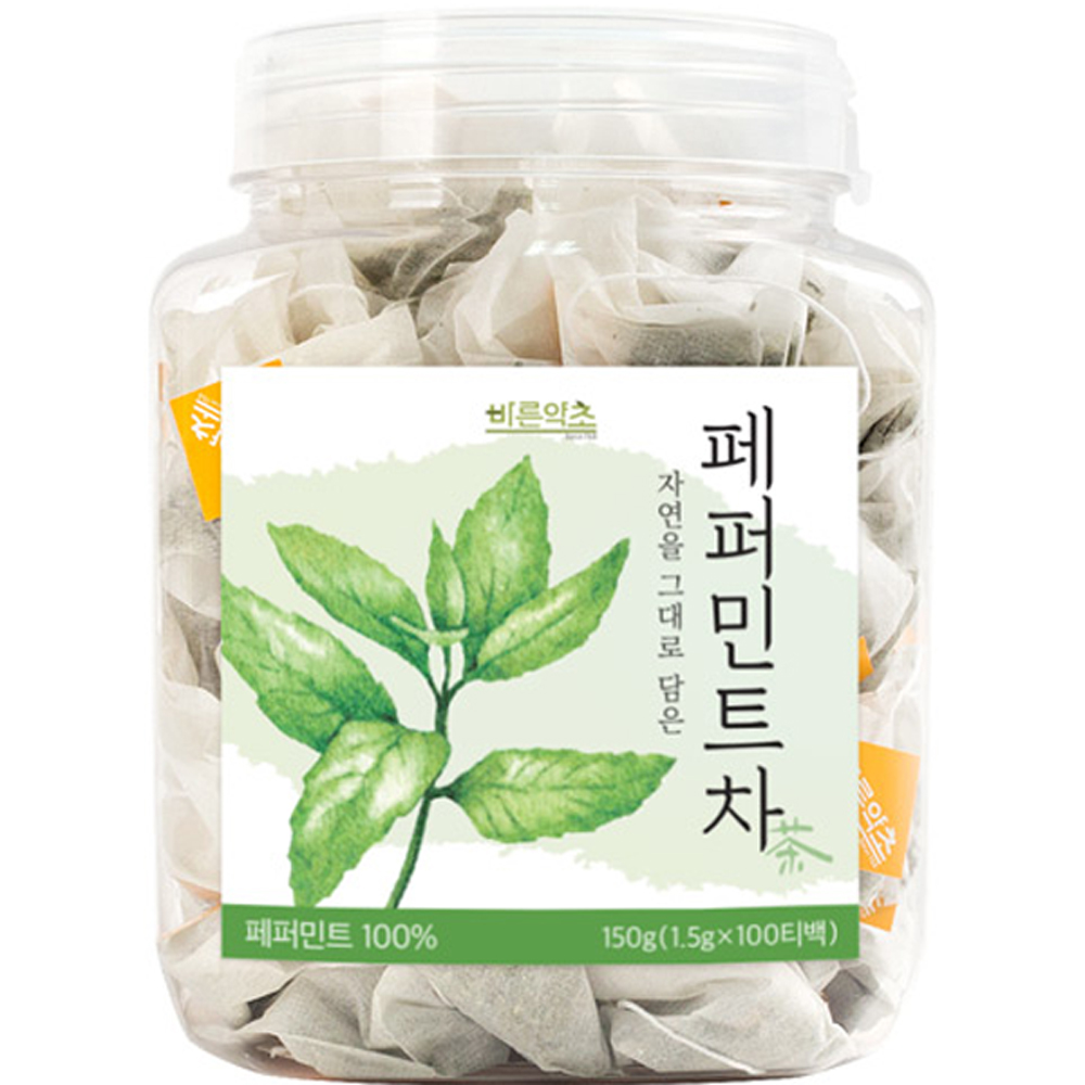 바른약초 페퍼민트 삼각티백, 1.5g, 100개입, 1개 17,400원