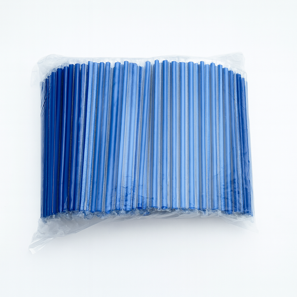 제이디팩 일자 빨대 7*210mm 파랑 개별포장 500개 8,200원