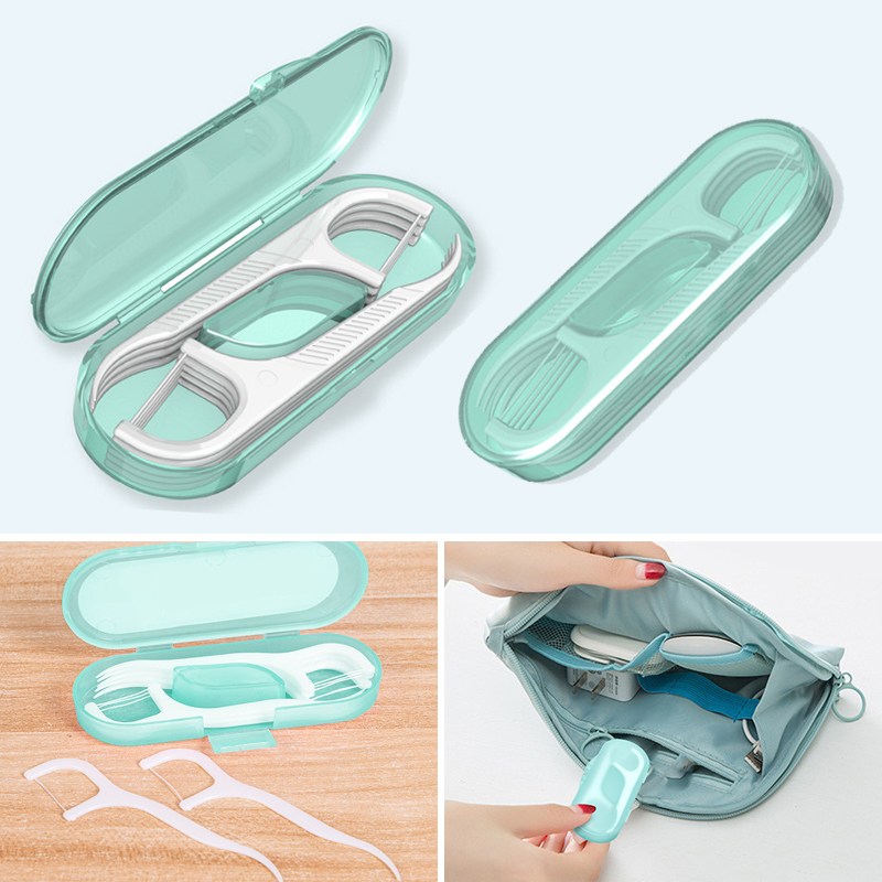 10P 치실케이스 휴대용 직수입 덴탈 대용량 칫솔 치석제거 어금니 이물질제거 이쑤시개 치아보호 스켈링 입냄새 치태 구내염, 1개, 1세트, 8cm 3,590원