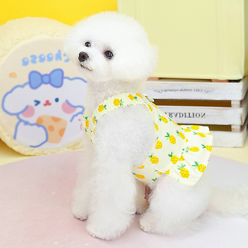 애구애구 강아지 트로피칼 숏 스커트, 옐로우, 1개 3,530원