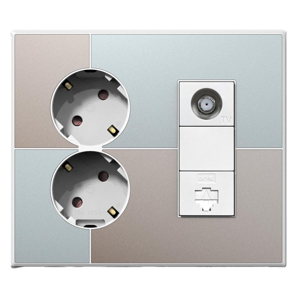 틸인스 갤러리 통합수구 콘센트 2구 + CATV 2방 + RJ45 1구 베이지민트 29,000원