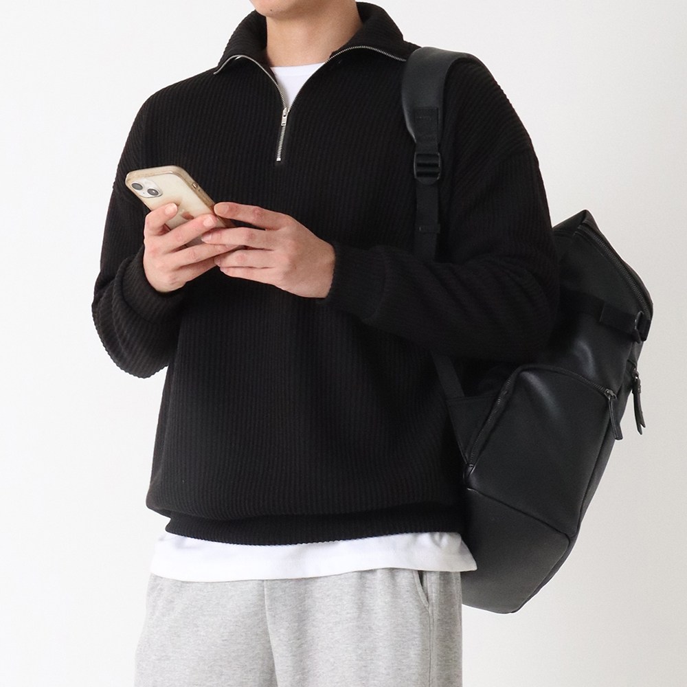 당일출고 M~4XL 지지블랙 로베르 오버핏 하찌 반집업 니트 빅사이즈 25,800원