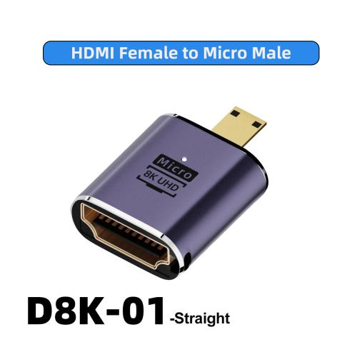 HDMI2.1 케이블 어댑터 미니 마이크로 hdmi to HDMI 2.1 변환기 48Gpbs 8K60HZ 4K120HZ HDTV 프로젝터 PS4 PS5 노트북 PC 용 16,540원