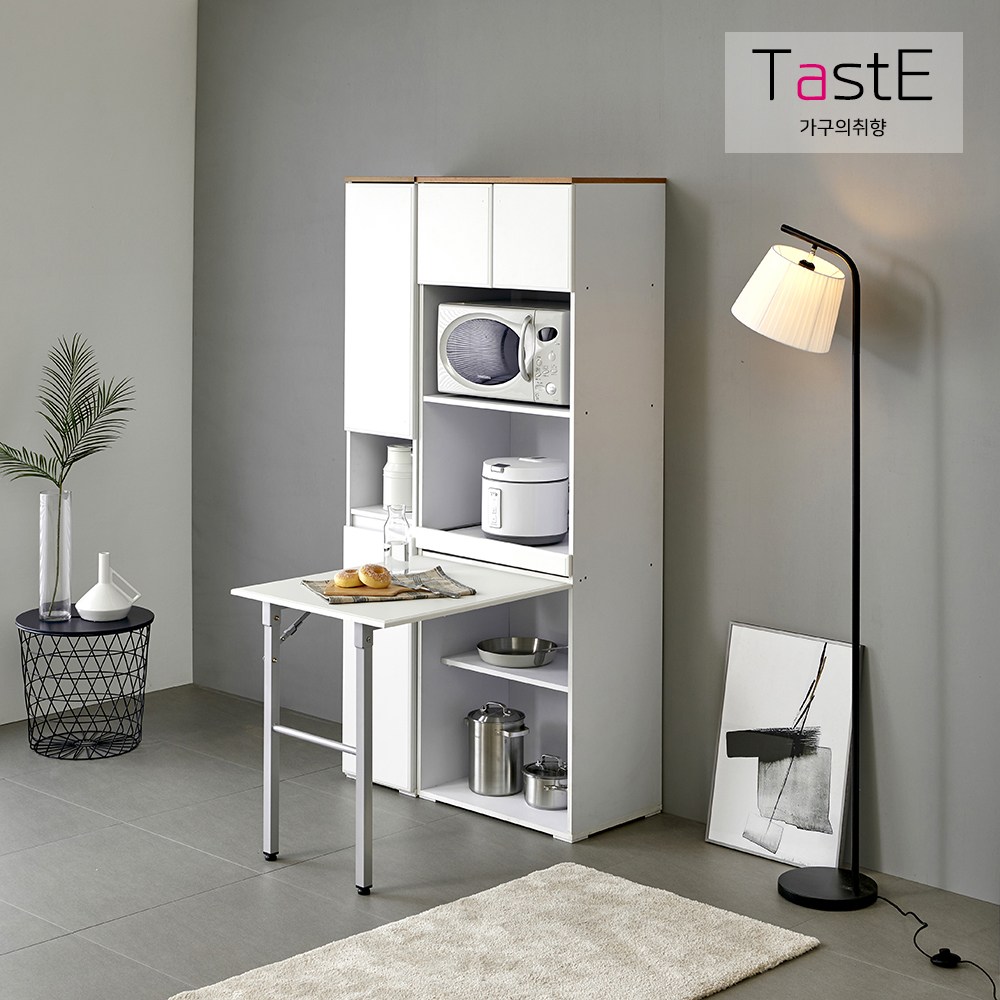 [가구의취향] 테이스트 렌지대 시리즈 D타입 주방수납장 / 주방 선반 / 다용도 수납장, 그레이 119,800원