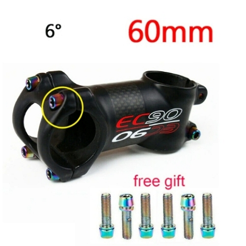 EC90 31.8 산악 자전거 스템 탄소 표면 6/17 도 숏 60-120mm 액세서리 핸들 바, 1개 38,610원
