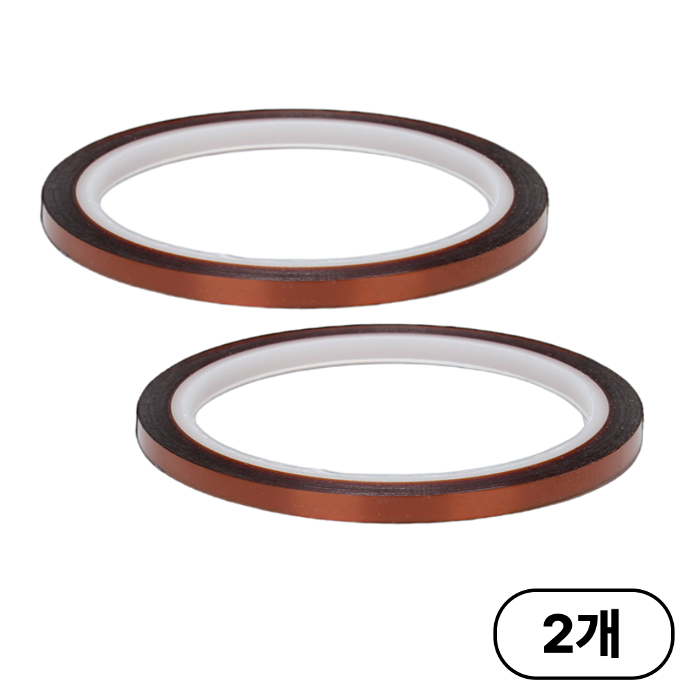 끈적임 제로 260도 가능 내열 전사 테이프 5mm 33M, 2개 8,310원