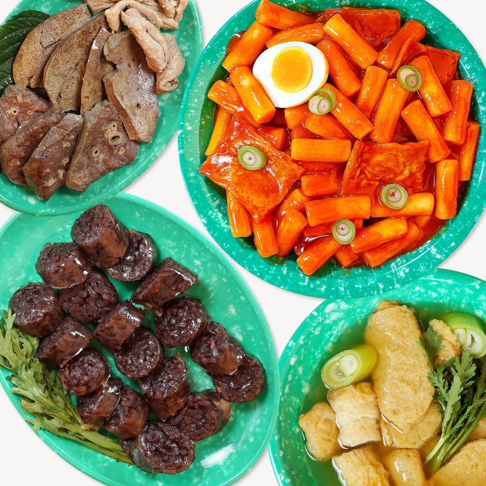 (맛팜 분식세트4종)국산어육 오뎅이맛있는 떡볶이 2인분+찰순대500g+오뎅탕+순대내장, 1.32kg, 2세트 28,780원