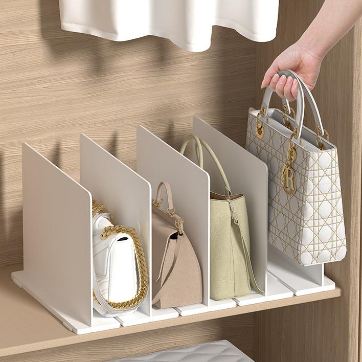 Jeernare 칸막이 가방보관함 간격조절 가방 정리대 다용도 가방 정리함, 화이트, 1개 18,500원