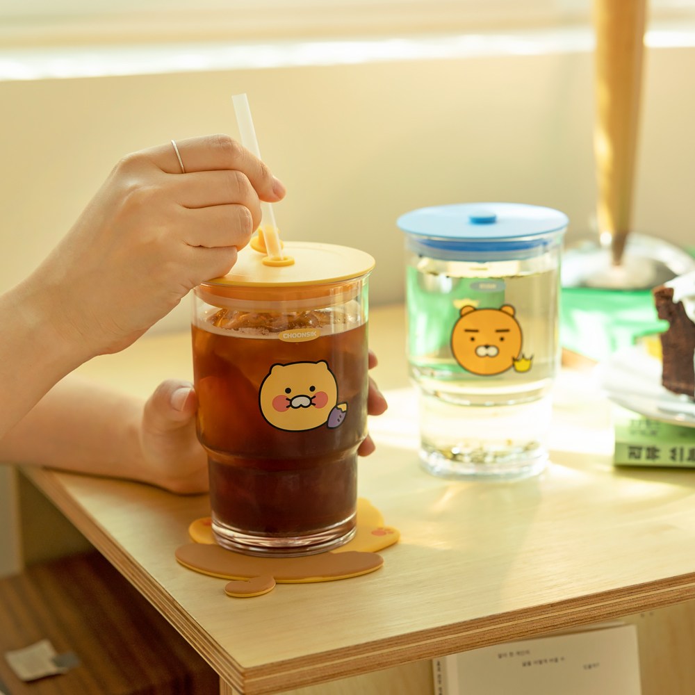 카카오프렌즈 실리콘캡 텀블러 리유저블컵, 1개 11,200원