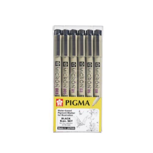 사쿠라 피그마 마이크론 블랙 6종 세트 7,800원