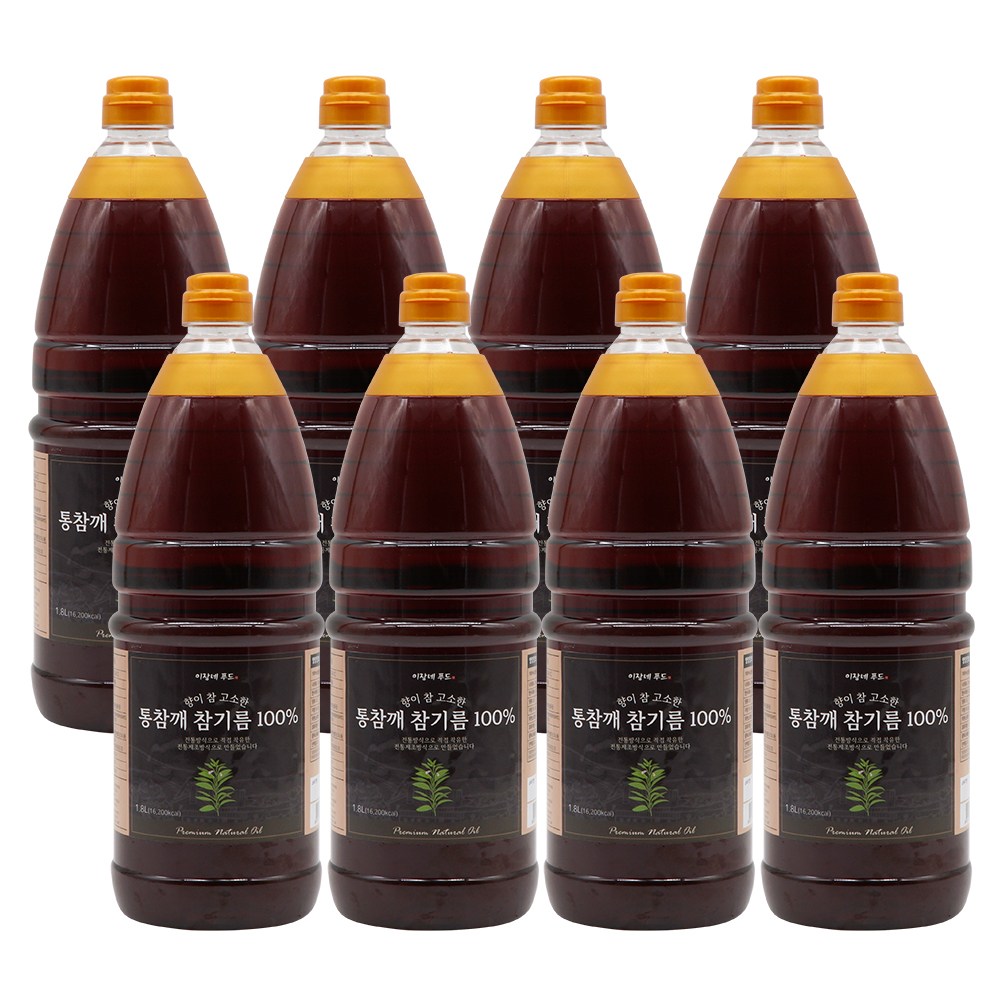 이장네_향이 참 고소한 통참깨 참기름 %_ _, 8개, 1.8L 189,580원