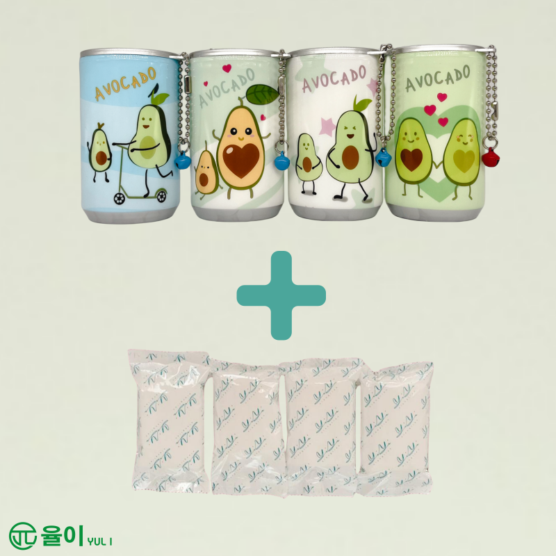 휴대용 캔 물티슈 야외 청소용 일회용 물티슈 만화 체인 귀여운 작은 종 30 매*4 13,900원