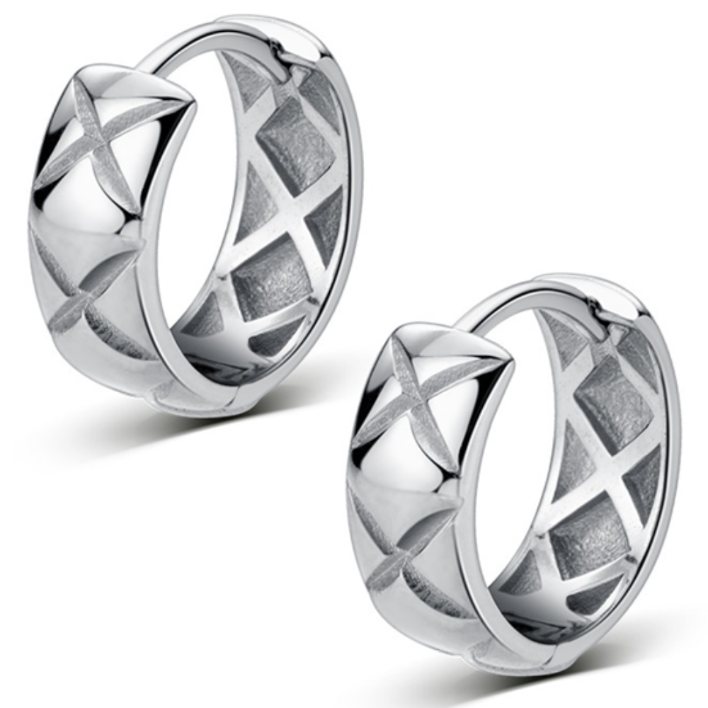 에르모사제이 E190 실버 925 고급 크로스 볼드 원터치 링귀걸이 은귀걸이 42,900원