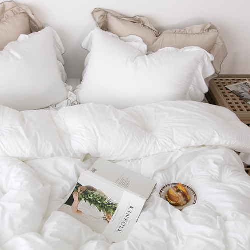 베이직톤 국내산 웨딩데이 모달코튼 프릴 신혼 혼수이불 세트 140,800원