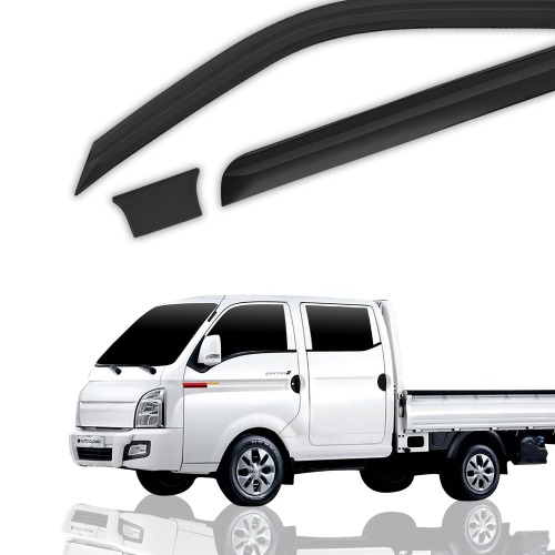 E408 현대 포터2 더블캡 2004~현재 블랙 도어 바이져 6PCS 44,000원