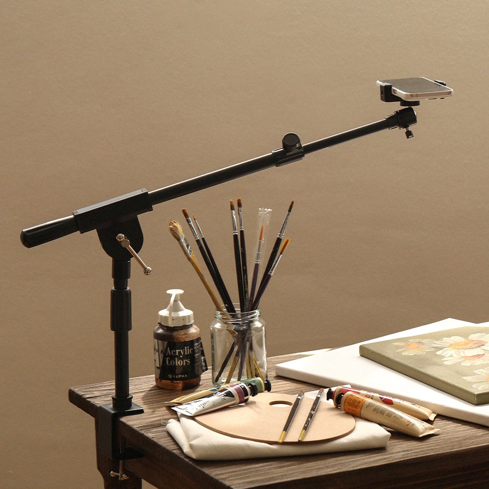 수직 촬영 거치대 스마트폰 삼각대 항공샷 수평 탑뷰 만능샷 침대 탁상용 침대 동영상 휴대폰 스탠드, 1개 54,800원