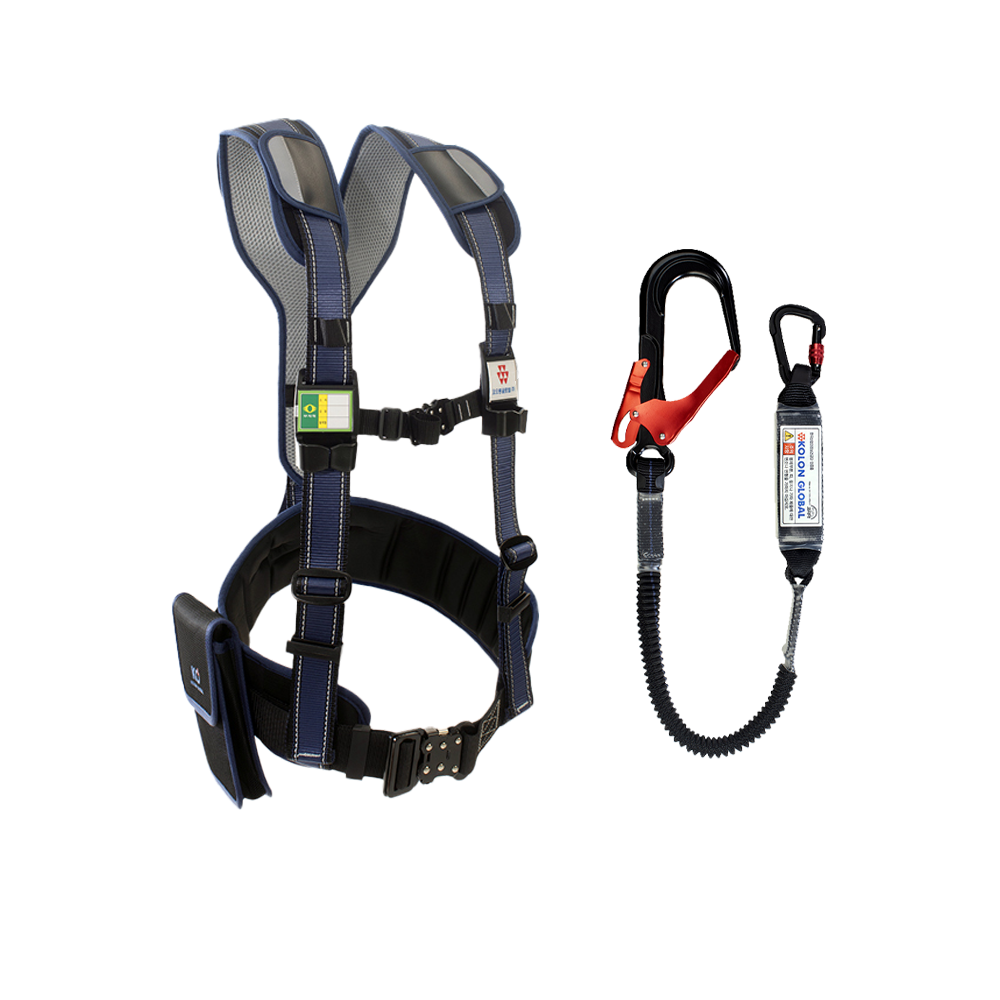 코오롱 상체식 안전벨트 원터치 허리벨트 알루미늄 엘라스틱죔줄 싱글 관리자용 고급형 80,300원