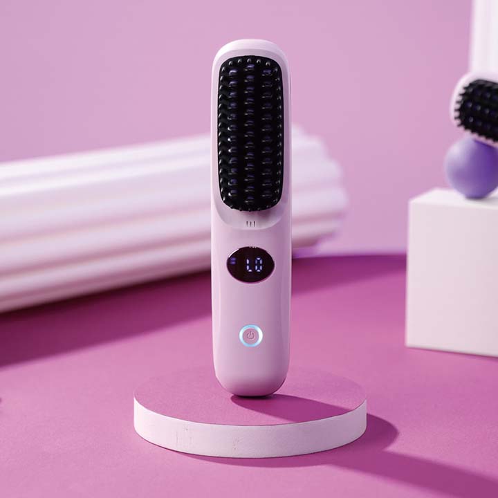 [TV홈쇼핑정품 인포벨]독일 도르트 무선 LED 빗 고데기 어르신 부모님 간편 스타일링 초경량 펌 브러쉬 37,900원