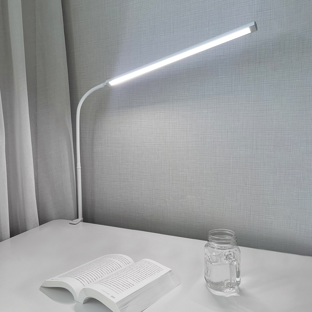 이지디어 책상스탠드 집게형 LED 와이드 조명, 화이트 40,000원