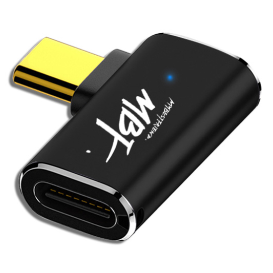 엠비에프 USB 4 Gen3x2 C(F) to C(M) 좌향 90도 240W 젠더, 22mm, 검정, 1개, MBF-G3MF03 4,000원