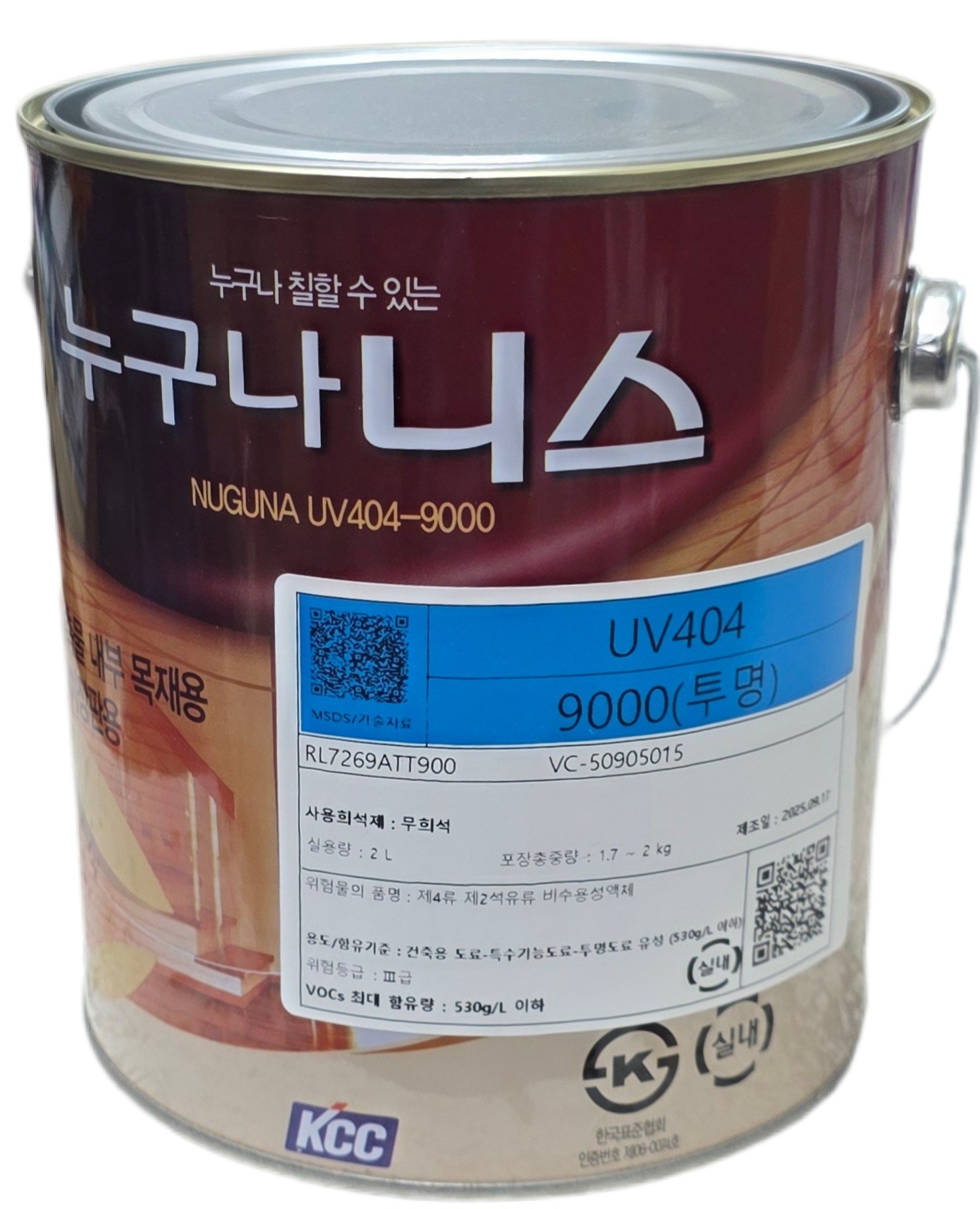 KCC페인트 신나가 필요없는 누구나 니스(유성유광투명1L, 2L용) +PP 평붓2인치, 1개 20,490원