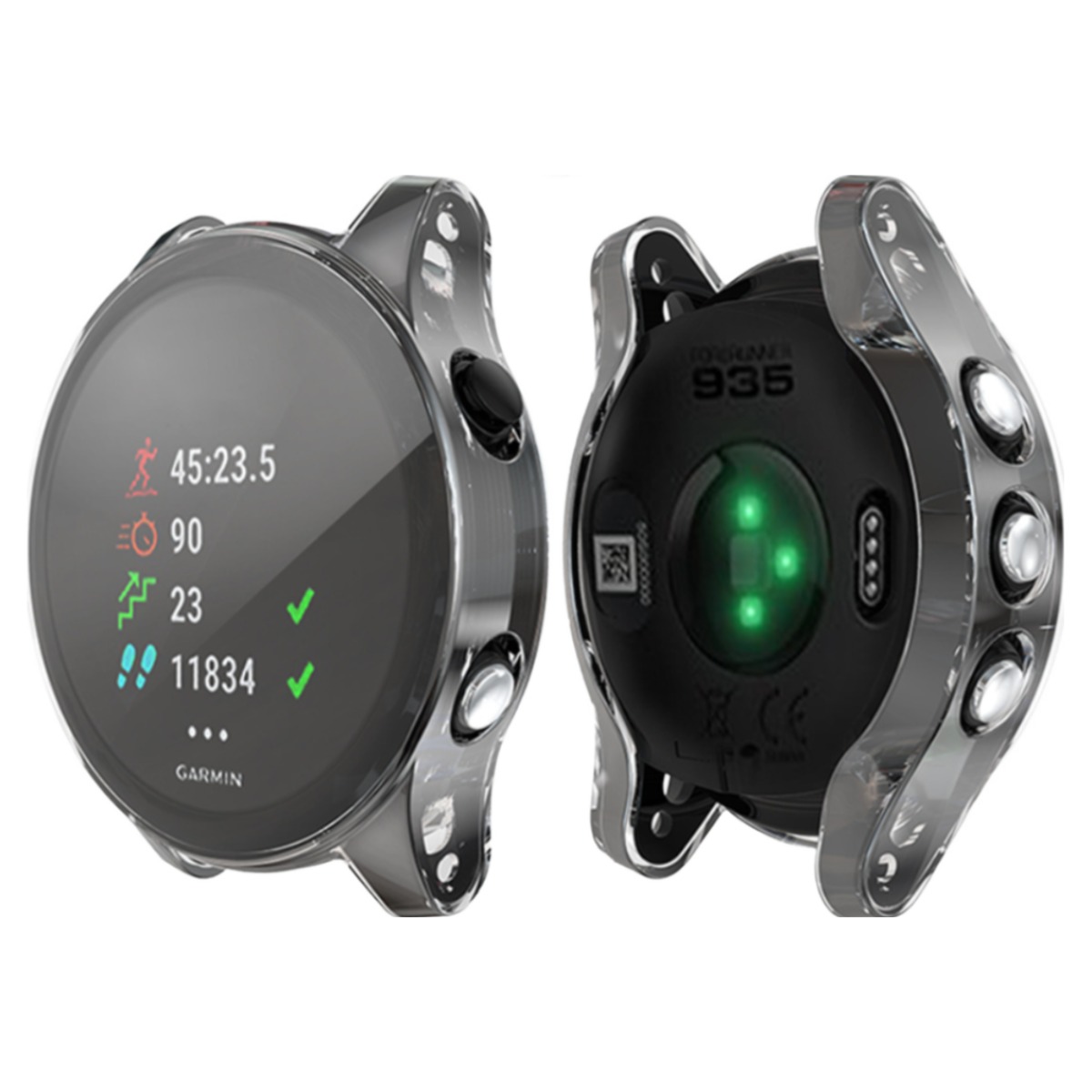 아야 1+1 가민 포러너 워치 935 945 호환 풀커버 젤리 케이스, 블랙1+투명1, 1개 8,900원