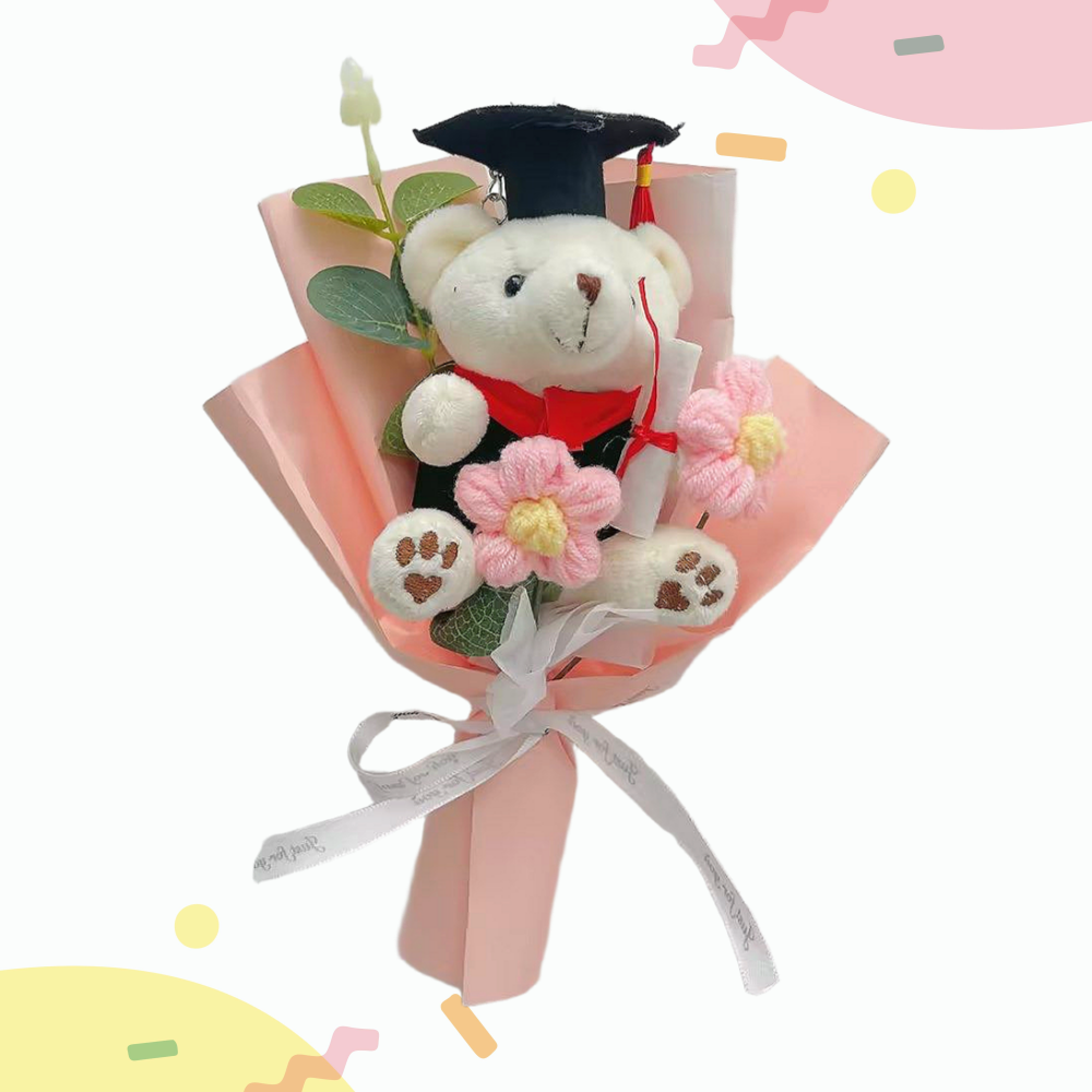 학사모 인형 꽃다발 졸업 졸업식 곰인형 미니 테드 키링 19,800원
