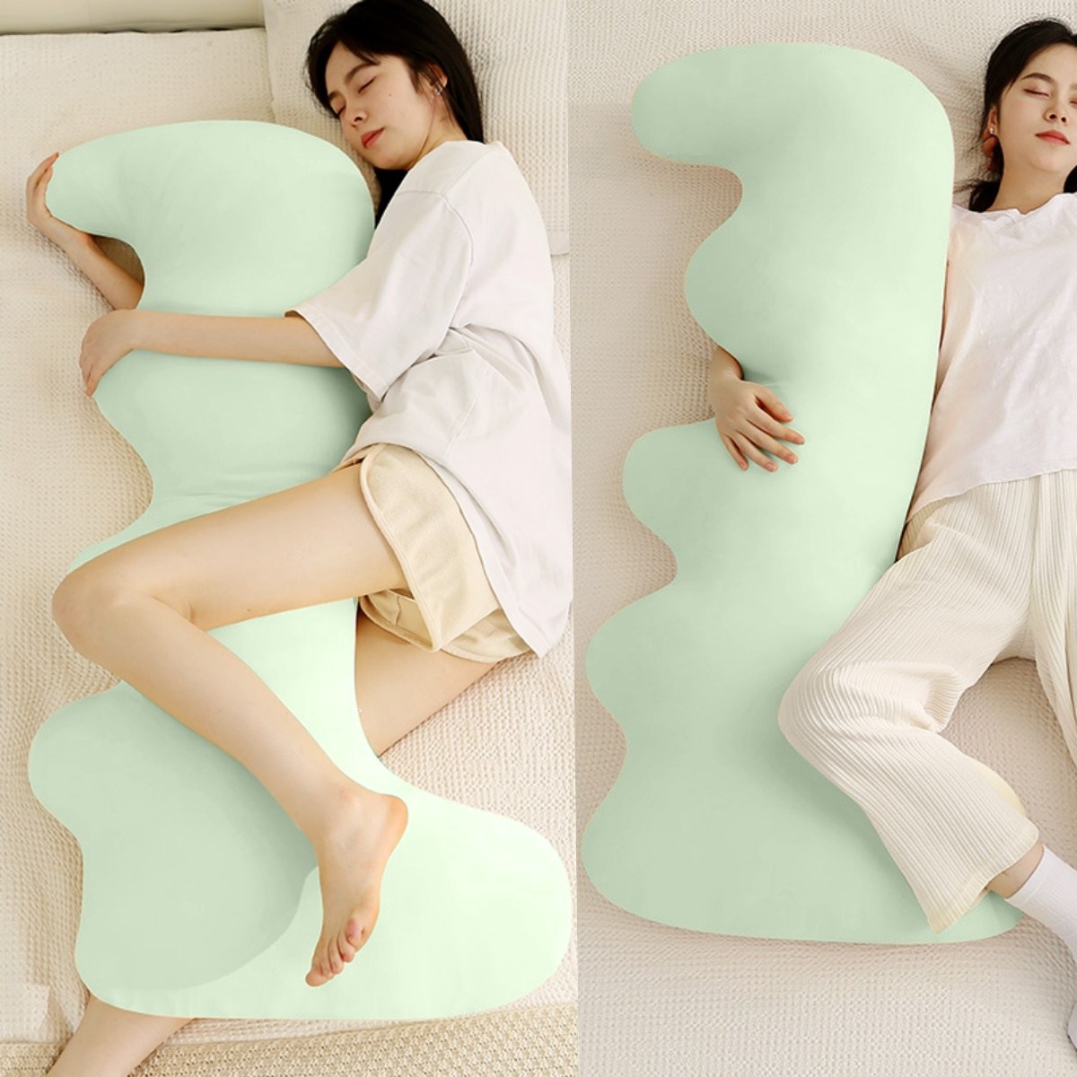 부드러운 웨이프형 롱 바디필로우 냉감 안고자는 쿨링 긴베개 19,800원