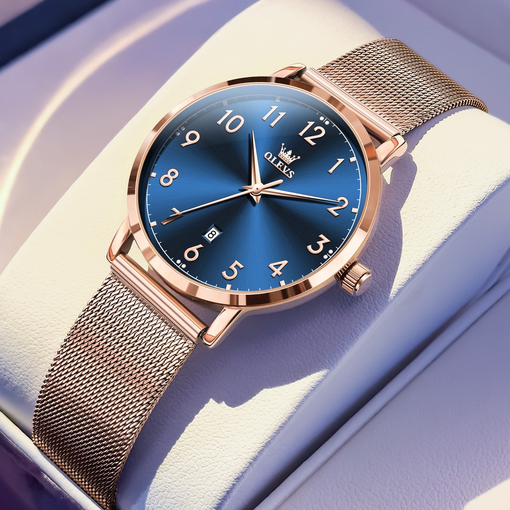 OLEVS 여성손목시계 정품쿼츠 럭셔리 명품 워터프루프 야광 일력 메탈시계 28,700원