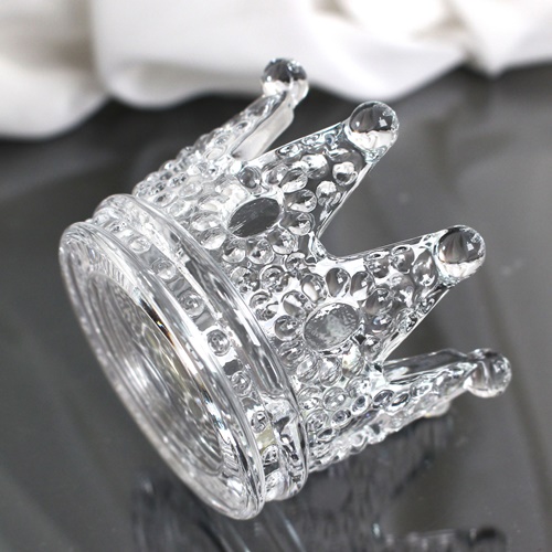 캔들유리용기 - 왕관티라이트홀더 용기 (투명), 1개 1,500원