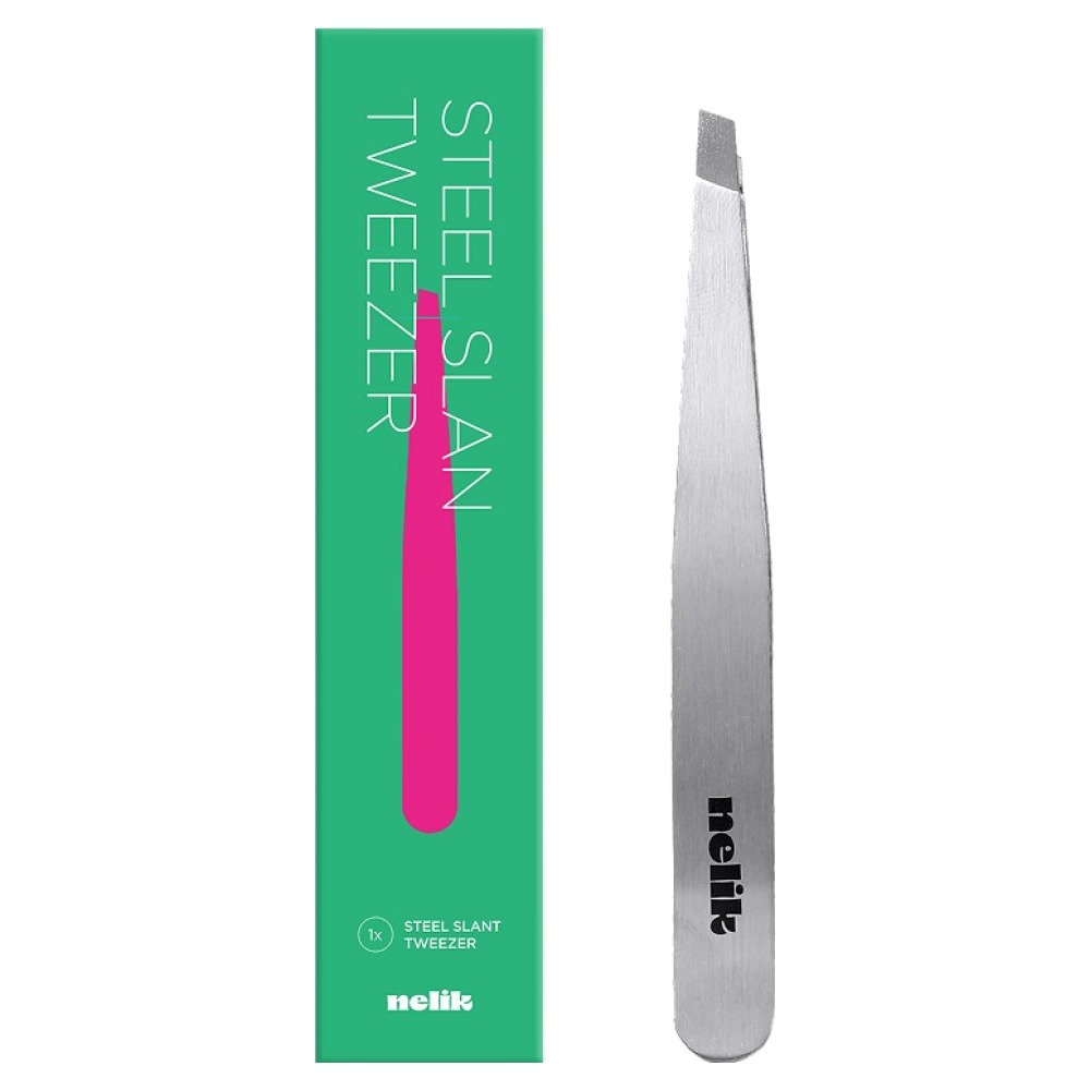 넬릭 전문가용 눈썹 사선형 트위저 족집게, 1개, 실버 5,900원