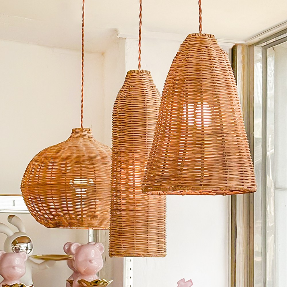 라탄조명 주방 식탁등 카페 매장 인테리어 전등갓등 라탄갓 37,400원