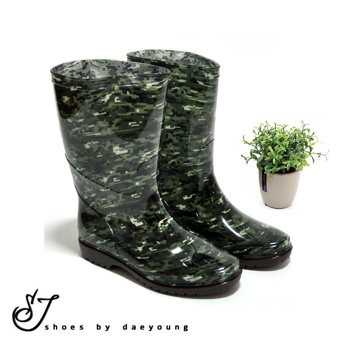 [SJshoes] 남성용 쿠션 좋은 보생 밀리터리 투명 남반장화 20,000원