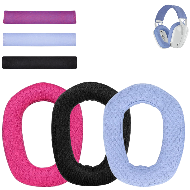 Logitech G435 G335 헤드폰용 컴포트 메시 패브릭 교체 커버, 이어 패드, 헤드폰 커버, 헤드밴드, 수리 부품,귀마개,이어패드,이어폰폼팁,쿠션,헤드셋커버,헤드셋커버교체, 파랑, 2개, 헤드폰 액세서리 12,000원